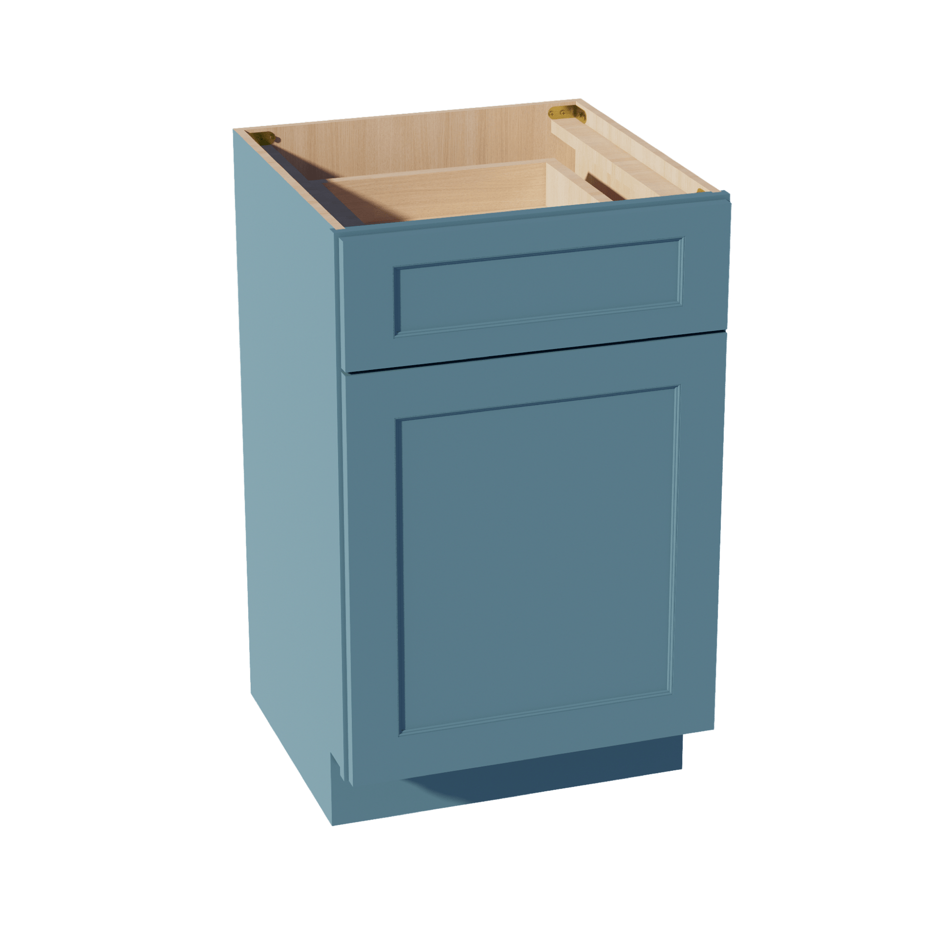 TG - VB2121: Soft Green Shaker 21"W x 34 - 1/2"H x 21"D 1 Door & 1 Drawer Single Door Vanity Base Cabinets - NextCabinets