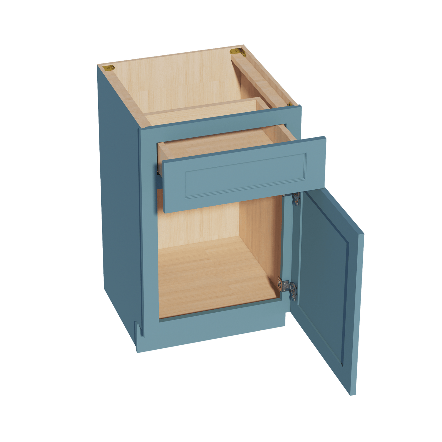 TG - VB2121: Soft Green Shaker 21"W x 34 - 1/2"H x 21"D 1 Door & 1 Drawer Single Door Vanity Base Cabinets - NextCabinets