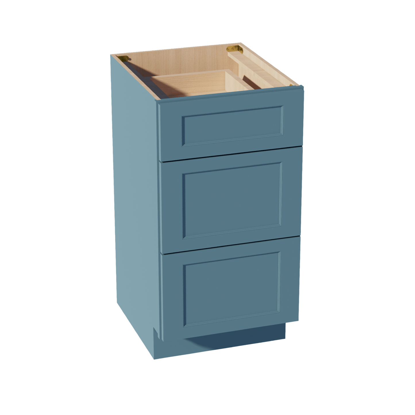 TG - VDB1821: Soft Green Shaker 18"W x 34 - 1/2"H x 21"D 3 Drawers Vanity Base Cabinets - NextCabinets