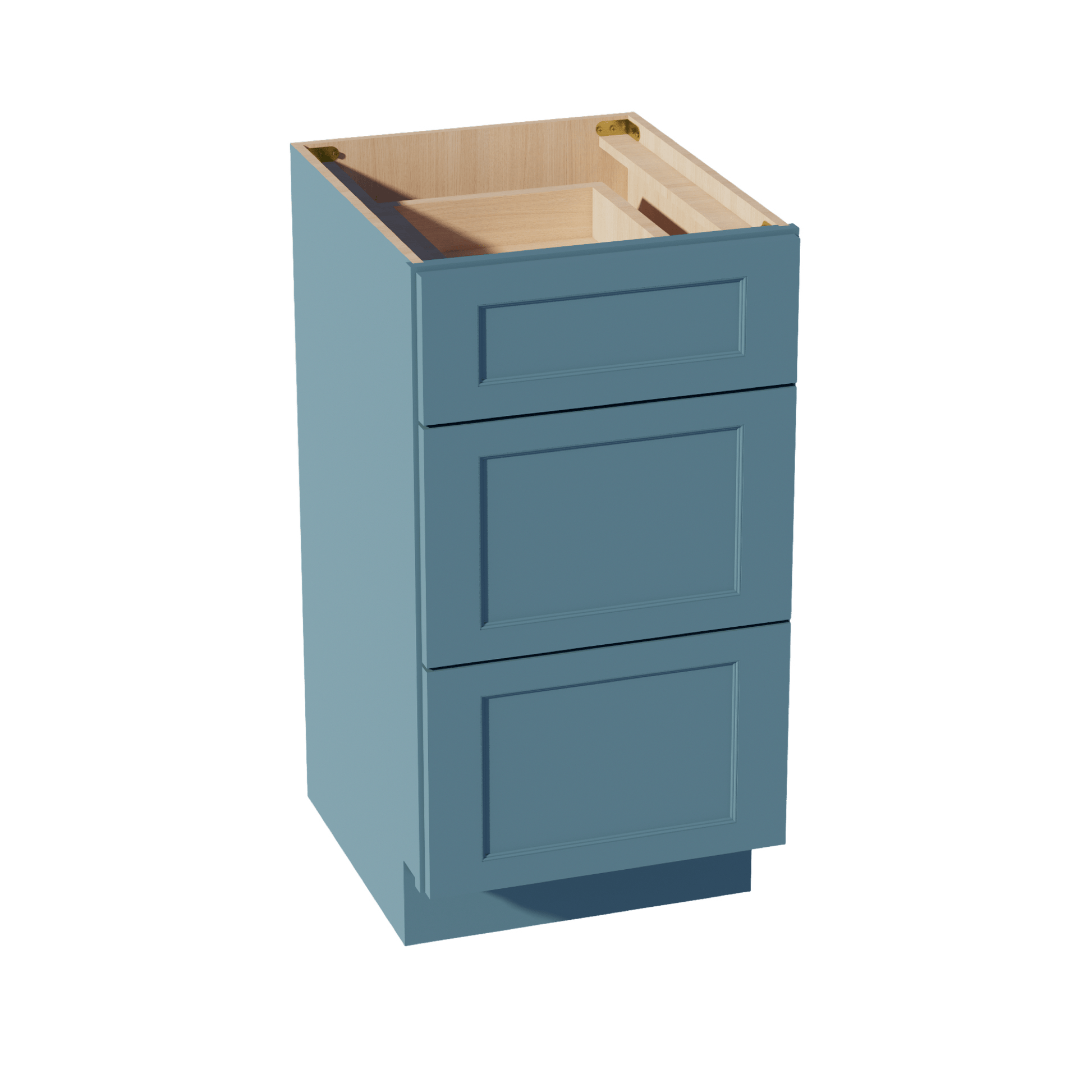 TG - VDB1821: Soft Green Shaker 18"W x 34 - 1/2"H x 21"D 3 Drawers Vanity Base Cabinets - NextCabinets