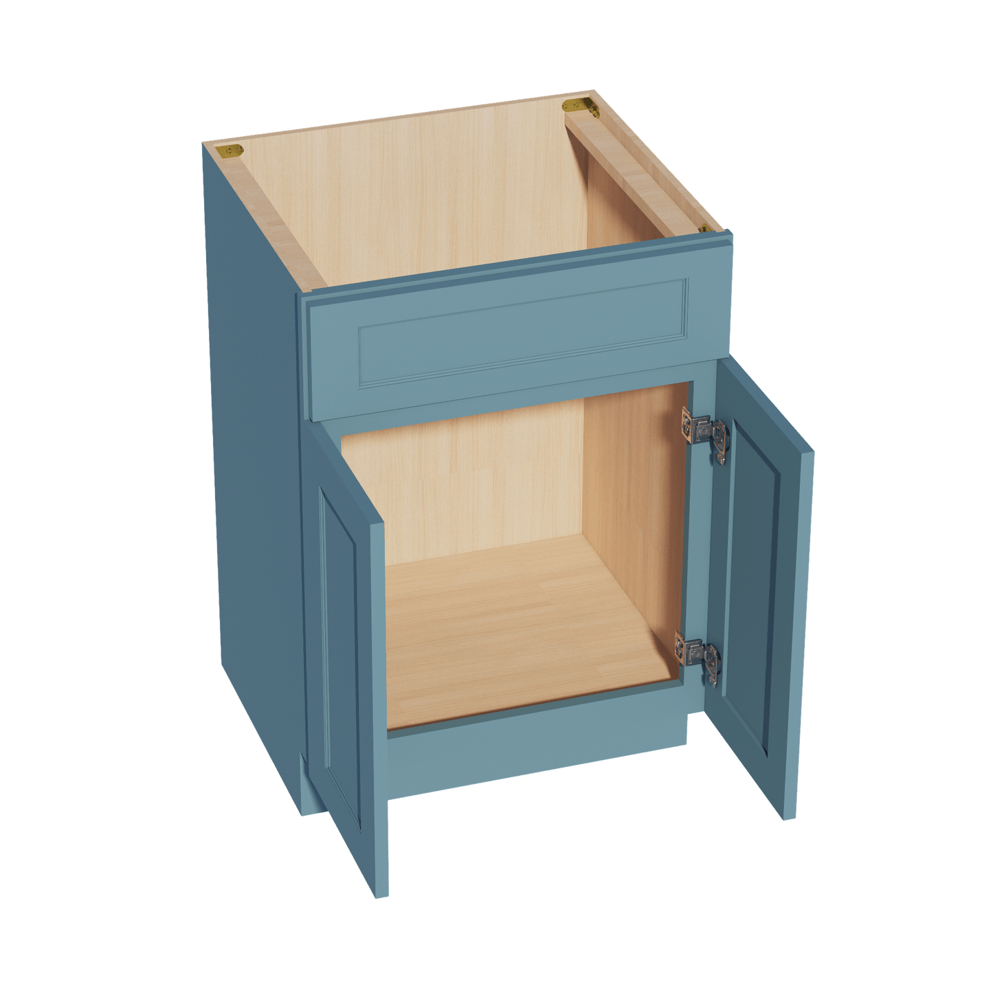 TG - VSB2421: Soft Green Shaker 24"W x 34 - 1/2"H x 21"D 2 Doors & 1 False Drawer Vanity Sink Base Cabinets - NextCabinets