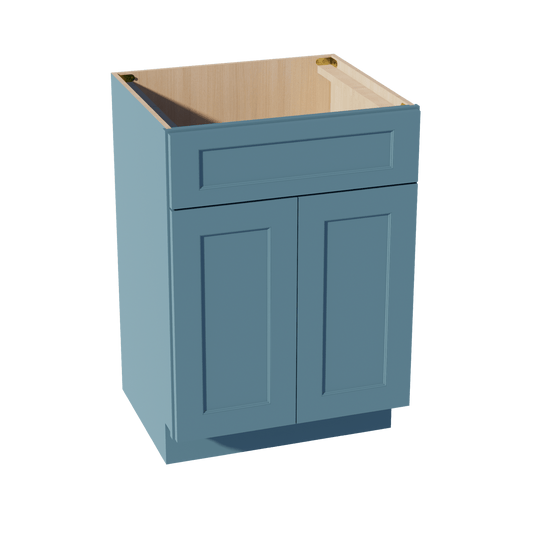 TG - VSB2421: Soft Green Shaker 24"W x 34 - 1/2"H x 21"D 2 Doors & 1 False Drawer Vanity Sink Base Cabinets - NextCabinets