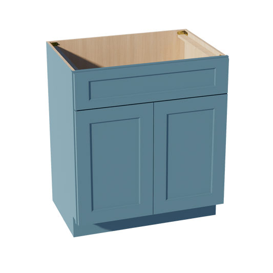 TG - VSB3021: Soft Green Shaker 30"W x 34 - 1/2"H x 21"D 2 Doors & 1 False Drawer Vanity Sink Base Cabinets - NextCabinets