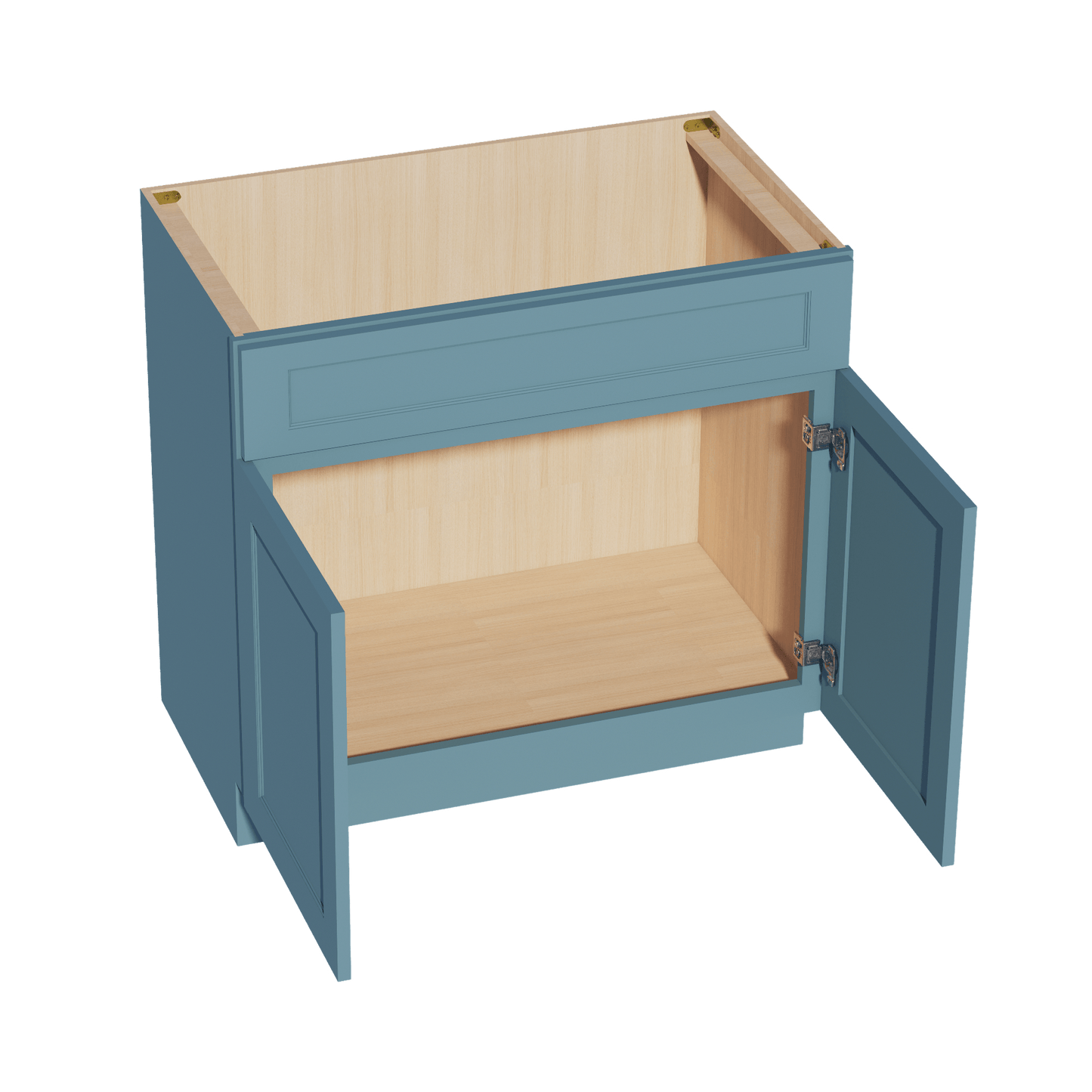 TG - VSB3621: Soft Green Shaker 36"W x 34 - 1/2"H x 21"D 2 Doors & 1 False Drawer Vanity Sink Base Cabinets - NextCabinets