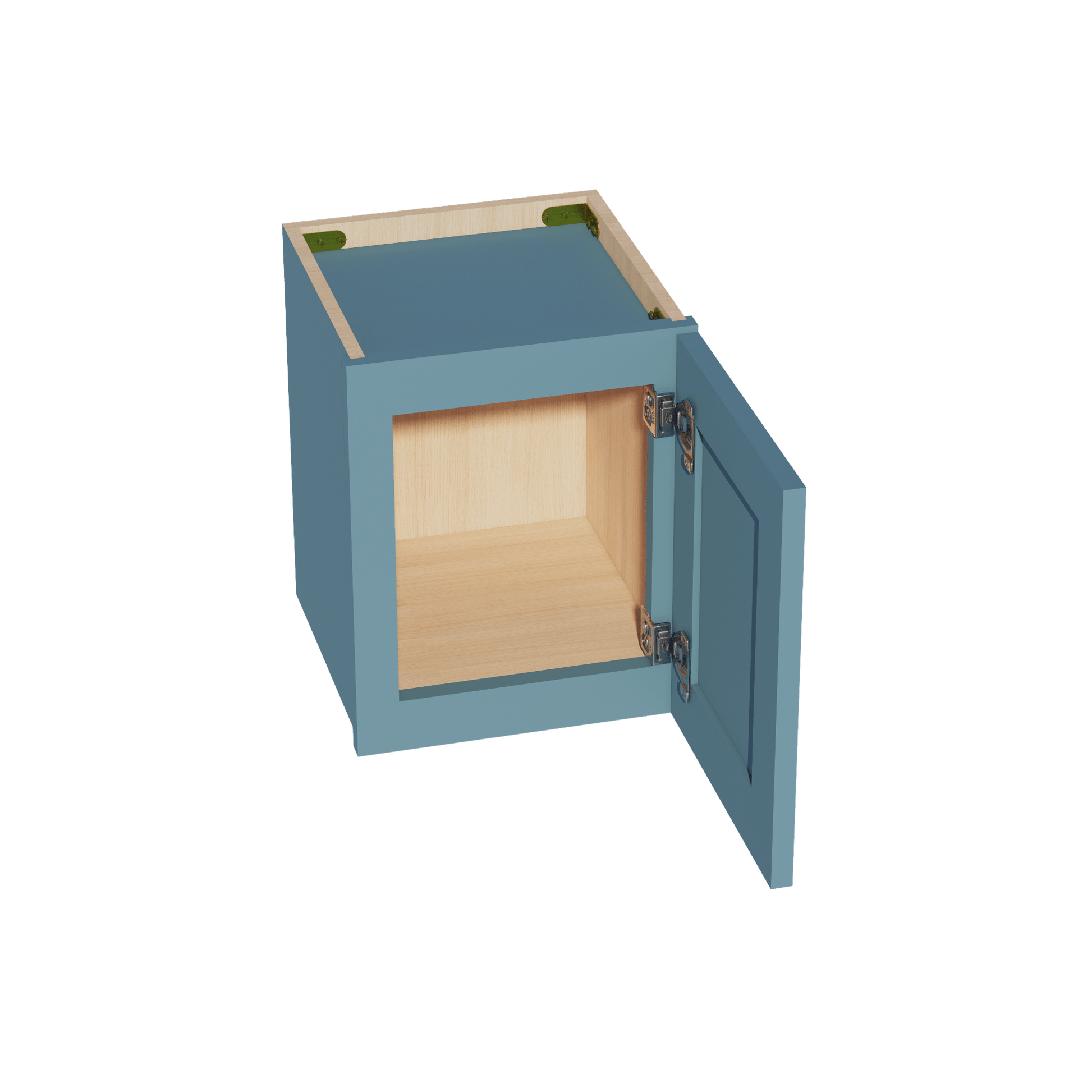 TG - W1215: Soft Green Shaker 12"W x 15"H 1 Door Standard Wall Bridge Cabinet - NextCabinets