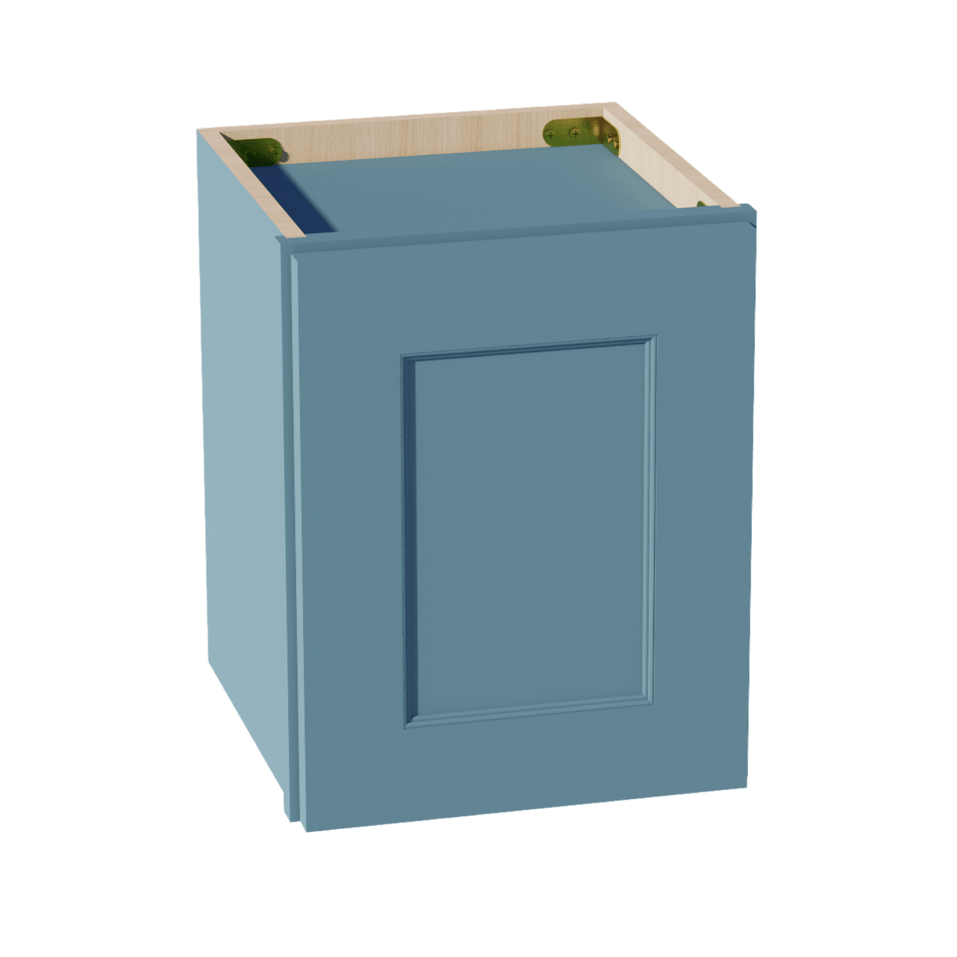 TG - W1215: Soft Green Shaker 12"W x 15"H 1 Door Standard Wall Bridge Cabinet - NextCabinets