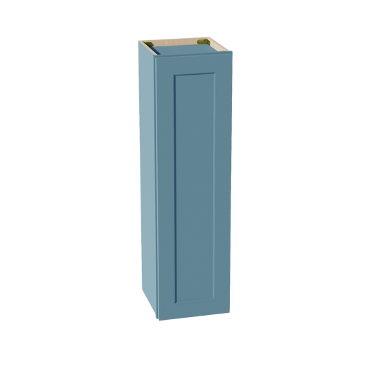 TG - W1242: Soft Green Shaker 12"W x 42"H 1 Door & 3 Shelves Standard Wall Cabinet - NextCabinets