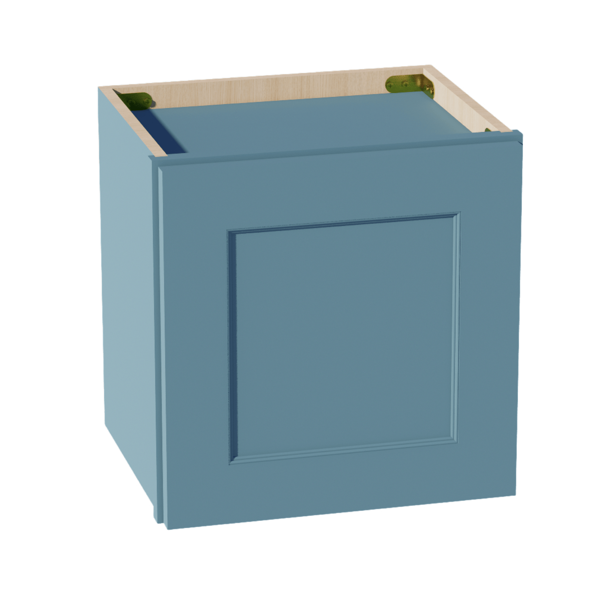 TG - W1515: Soft Green Shaker 15"W x 15"H 1 Door Standard Wall Bridge Cabinet - NextCabinets