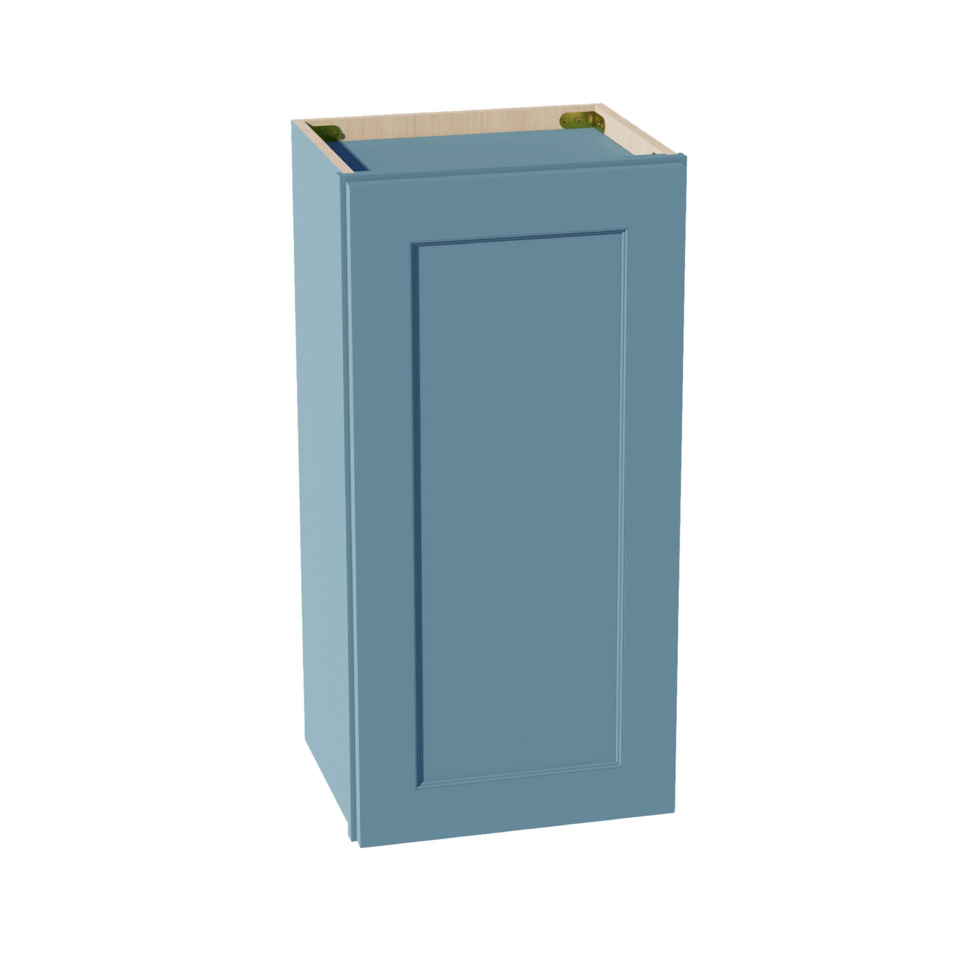 TG - W1530: Soft Green Shaker 15"W x 30"H 1 Door & 2 Shelves Standard Wall Cabinet - NextCabinets