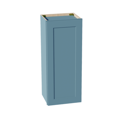 TG - W1536: Soft Green Shaker 15"W x 36"H 1 Door & 2 Shelves Standard Wall Cabinet - NextCabinets