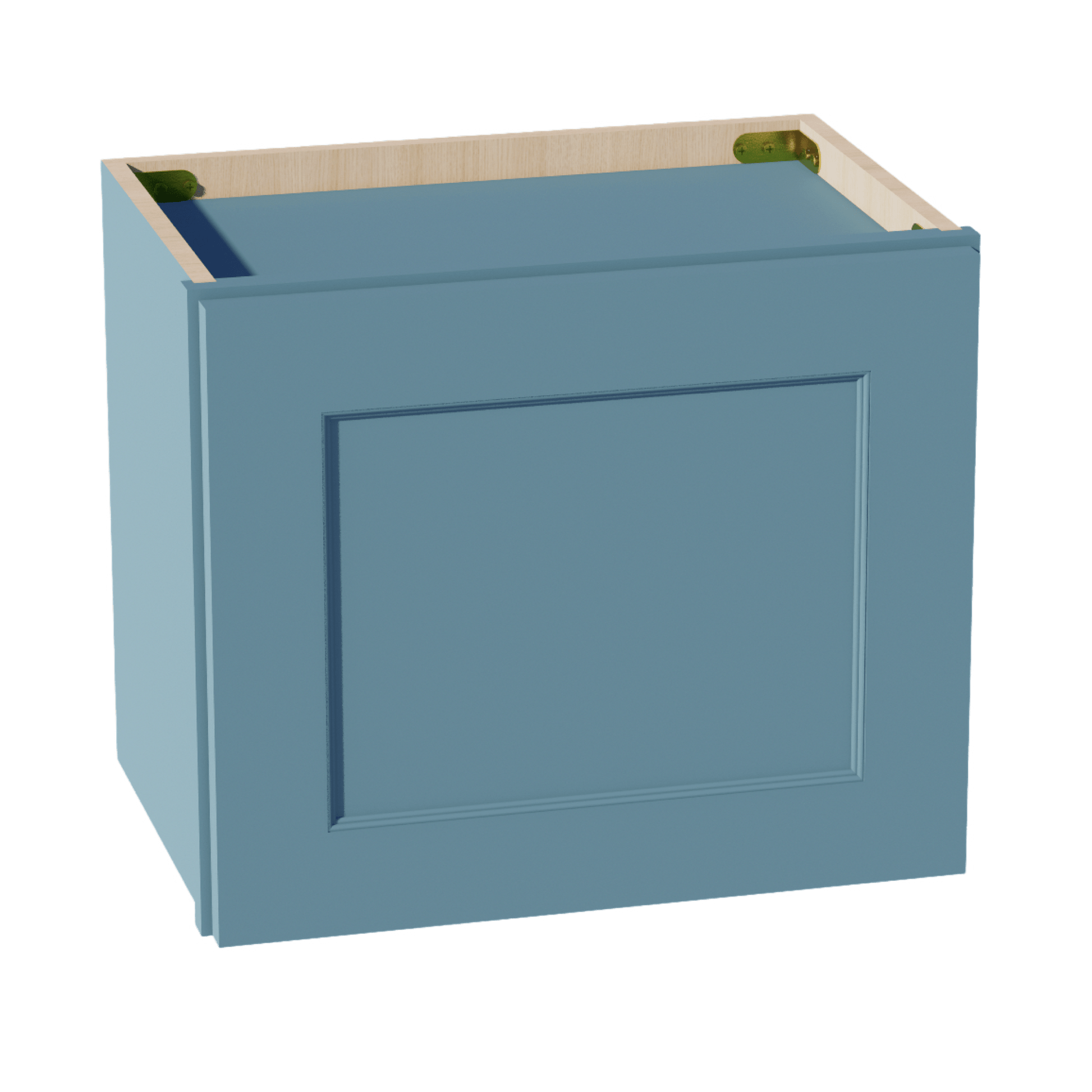 TG - W1815: Soft Green Shaker 18"W x 15"H 1 Door Standard Wall Bridge Cabinet - NextCabinets