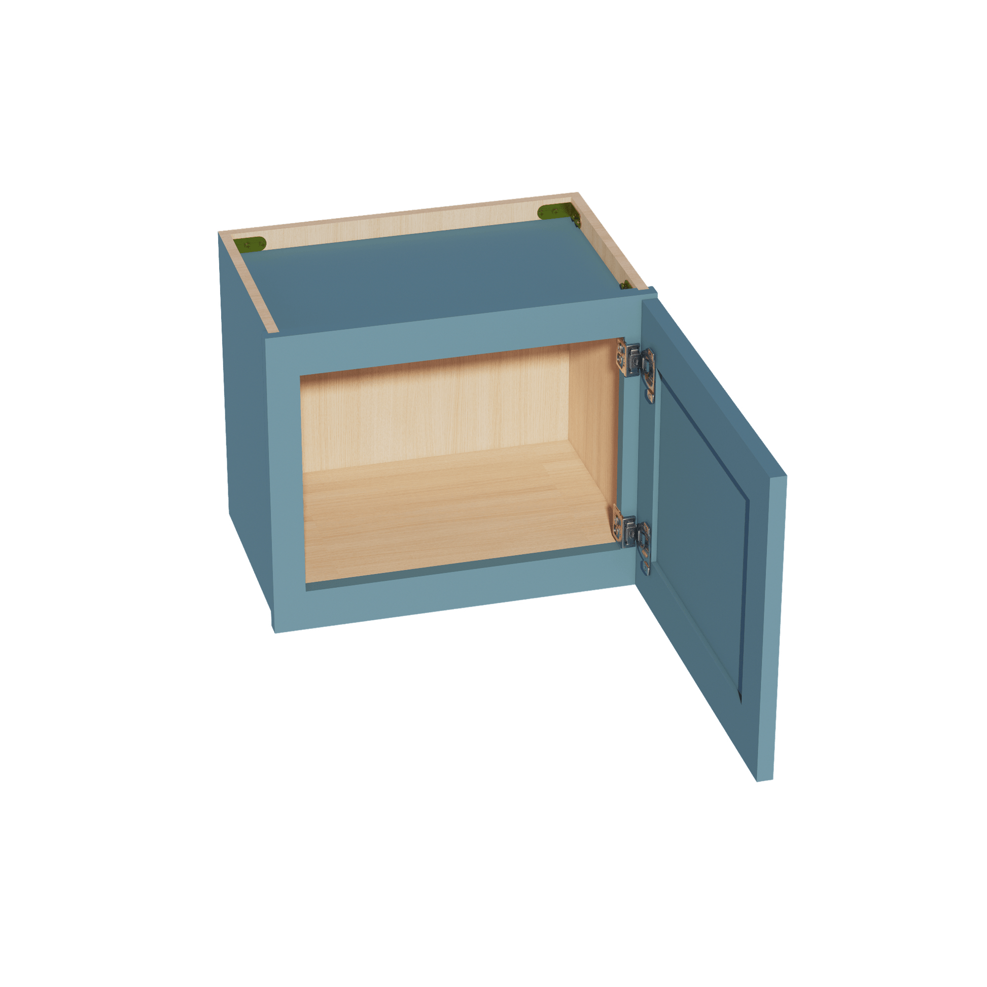 TG - W1815: Soft Green Shaker 18"W x 15"H 1 Door Standard Wall Bridge Cabinet - NextCabinets