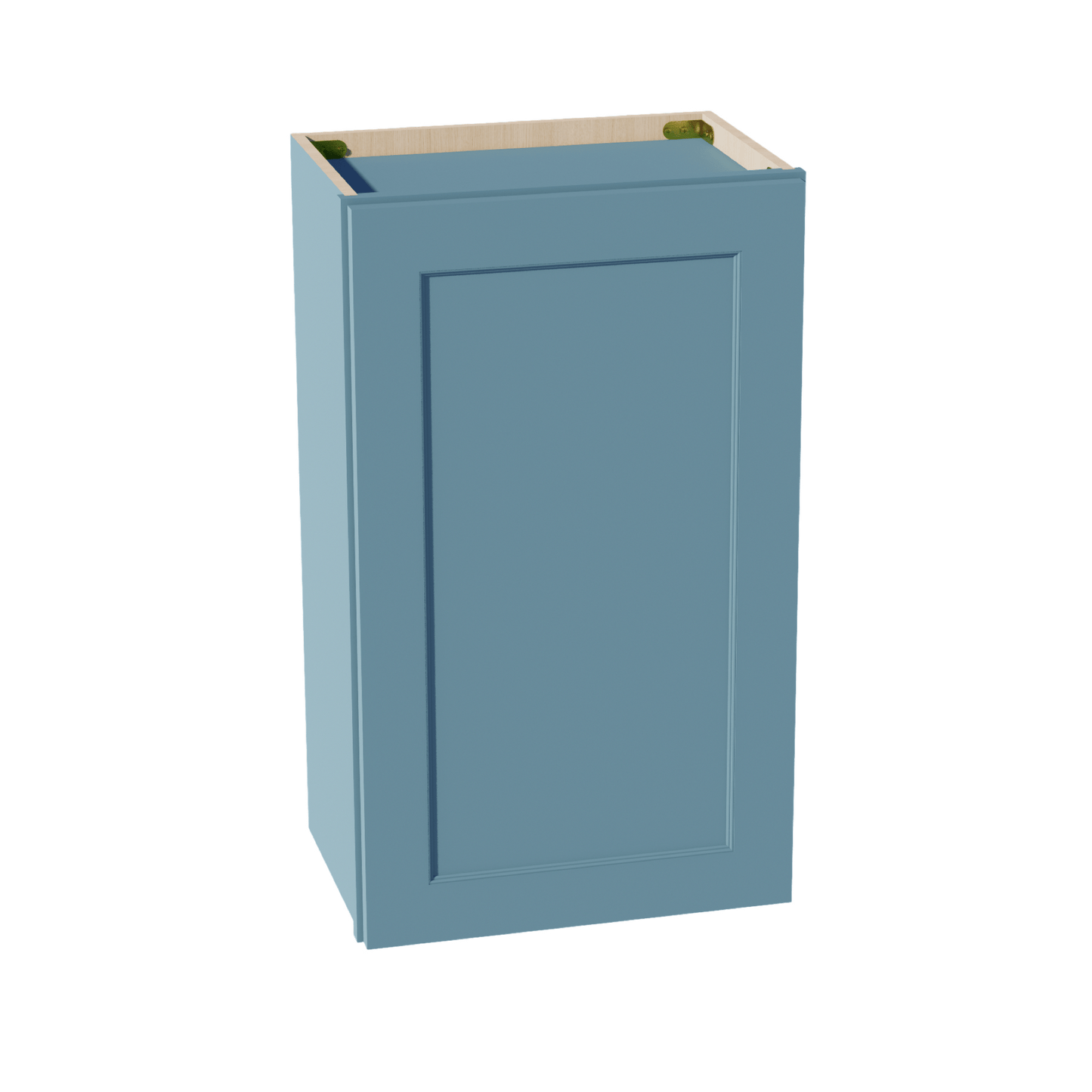TG - W1830: Soft Green Shaker 18"W x 30"H 1 Door & 2 Shelves Standard Wall Cabinet - NextCabinets