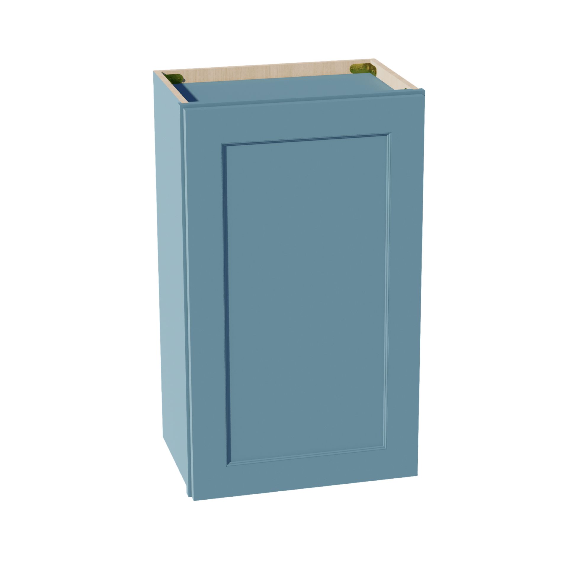 TG - W1830: Soft Green Shaker 18"W x 30"H 1 Door & 2 Shelves Standard Wall Cabinet - NextCabinets