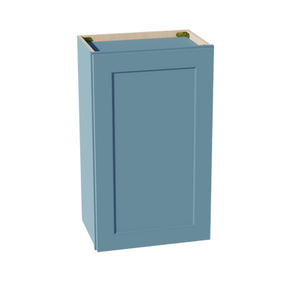 TG - W1830: Soft Green Shaker 18"W x 30"H 1 Door & 2 Shelves Standard Wall Cabinet - NextCabinets