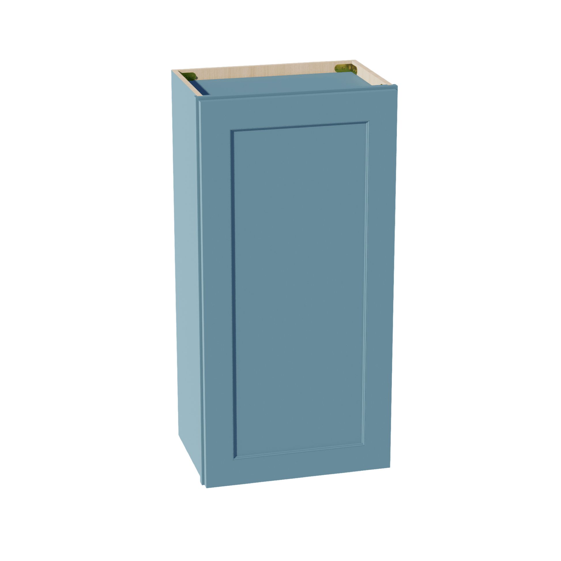 TG - W1836: Soft Green Shaker 18"W x 36"H 1 Door & 2 Shelves Standard Wall Cabinet - NextCabinets