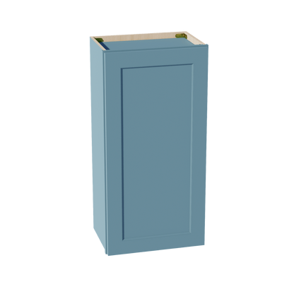 TG - W1836: Soft Green Shaker 18"W x 36"H 1 Door & 2 Shelves Standard Wall Cabinet - NextCabinets