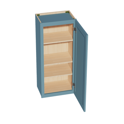 TG - W1842: Soft Green Shaker 18"W x 42"H 1 Door & 3 Shelves Standard Wall Cabinet - NextCabinets