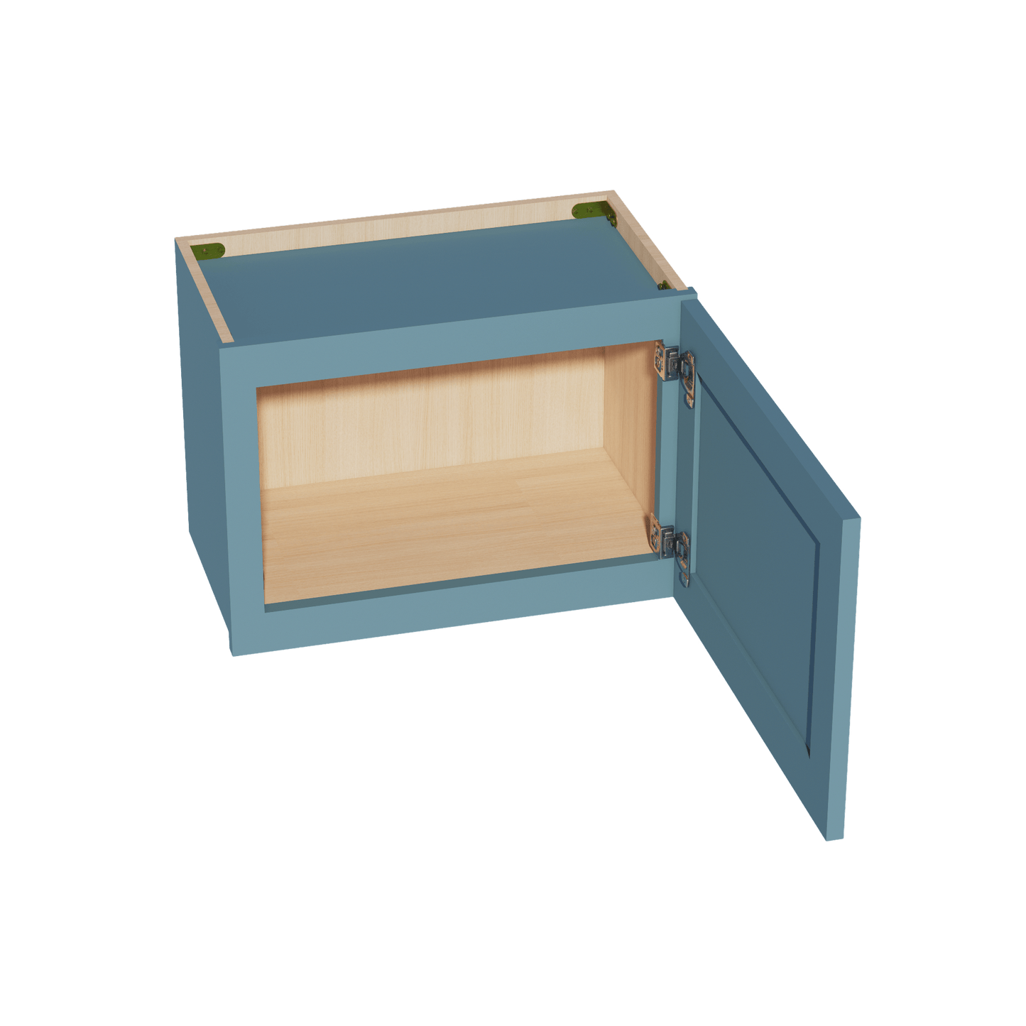 TG - W2115: Soft Green Shaker 21"W x 15"H 1 Door Standard Wall Bridge Cabinet - NextCabinets