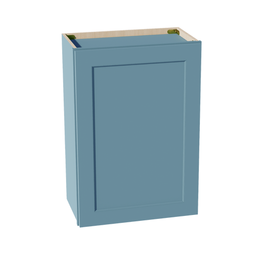 TG - W2130: Soft Green Shaker 21"W x 30"H 1 Door & 2 Shelves Standard Wall Cabinet - NextCabinets