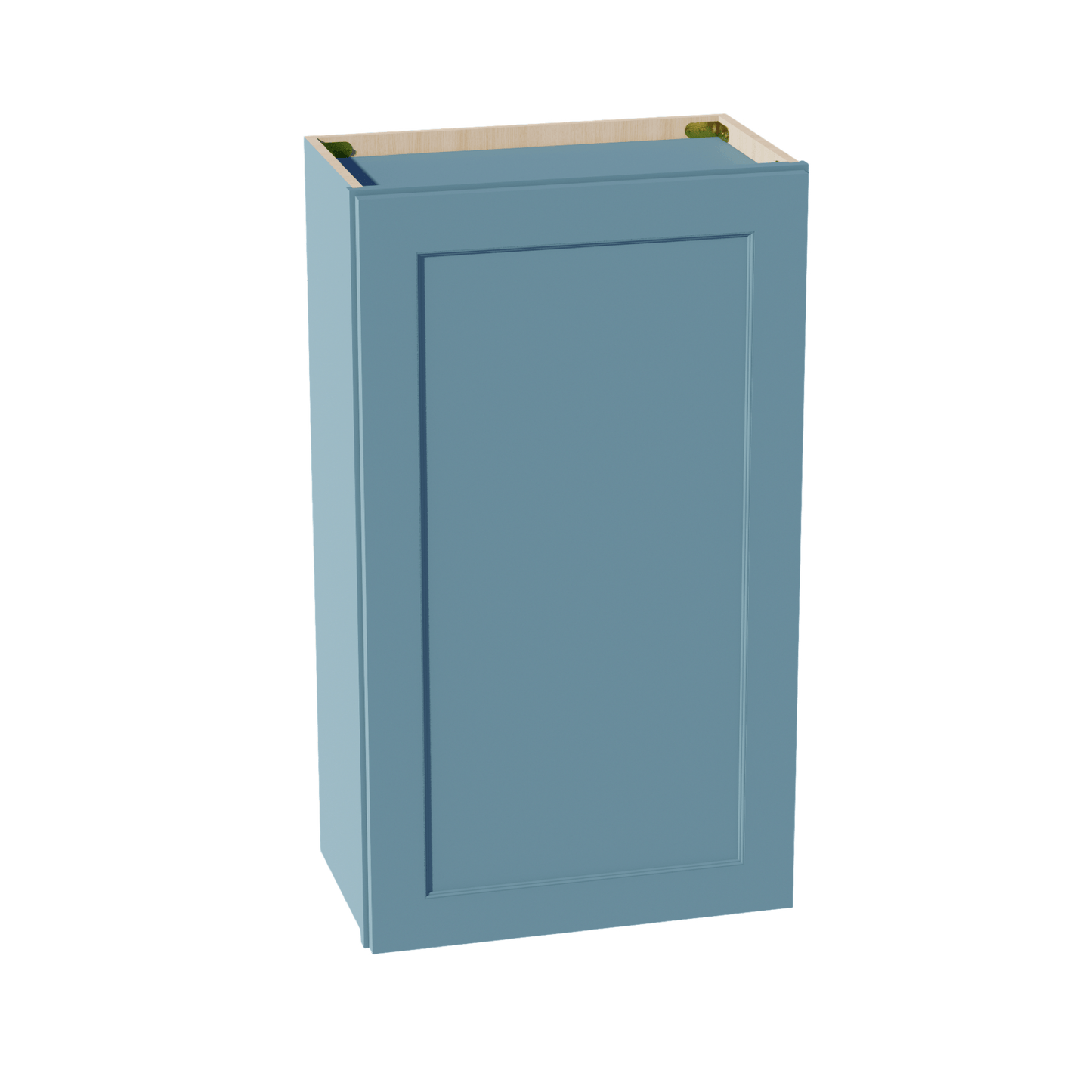 TG - W2136: Soft Green Shaker 21"W x 36"H 1 Door & 2 Shelves Standard Wall Cabinet - NextCabinets