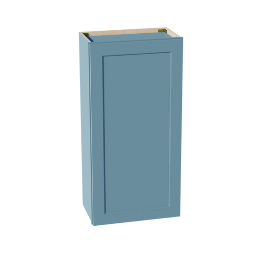 TG - W2142: Soft Green Shaker 21"W x 42"H 1 Door & 3 Shelves Standard Wall Cabinet - NextCabinets