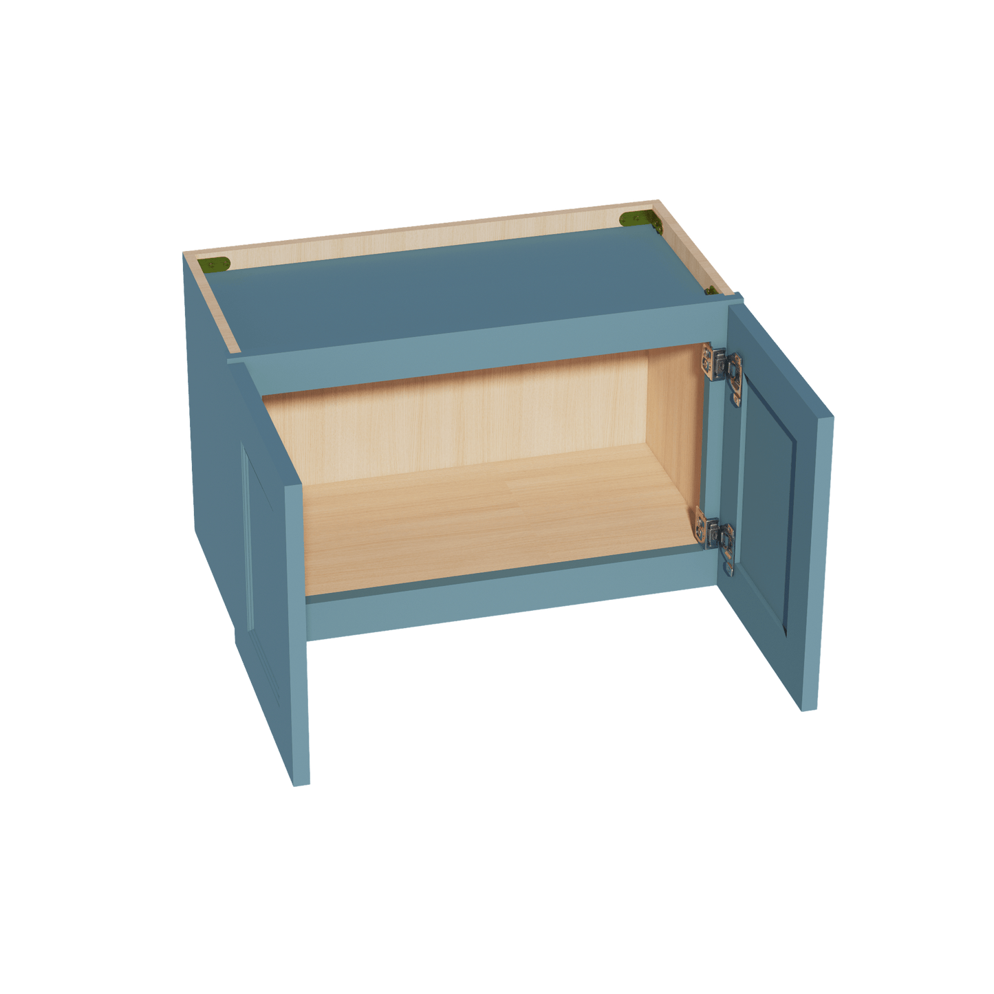 TG - W2415: Soft Green Shaker 24"W x 15"H 2 Doors Standard Wall Bridge Cabinet - NextCabinets