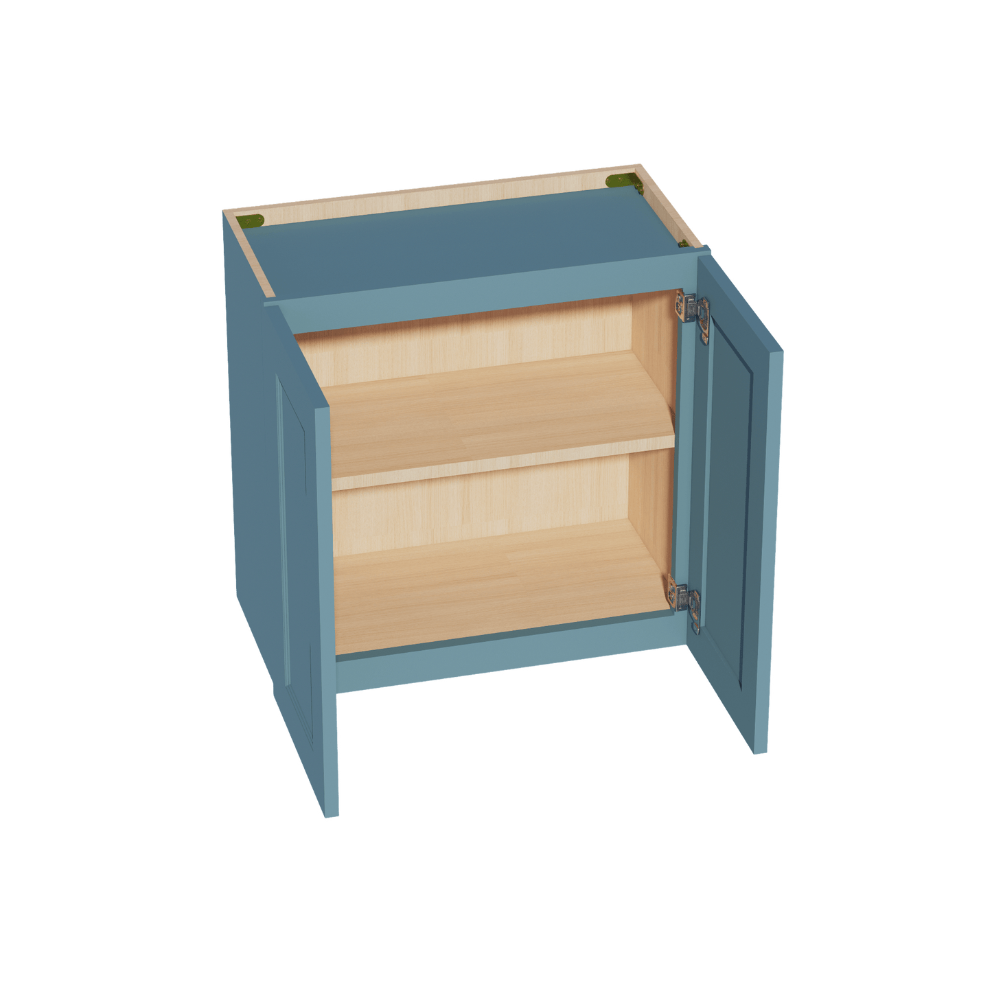 TG - W2424: Soft Green Shaker 24"W x 24"H 2 Doors Standard Wall Bridge Cabinet - NextCabinets