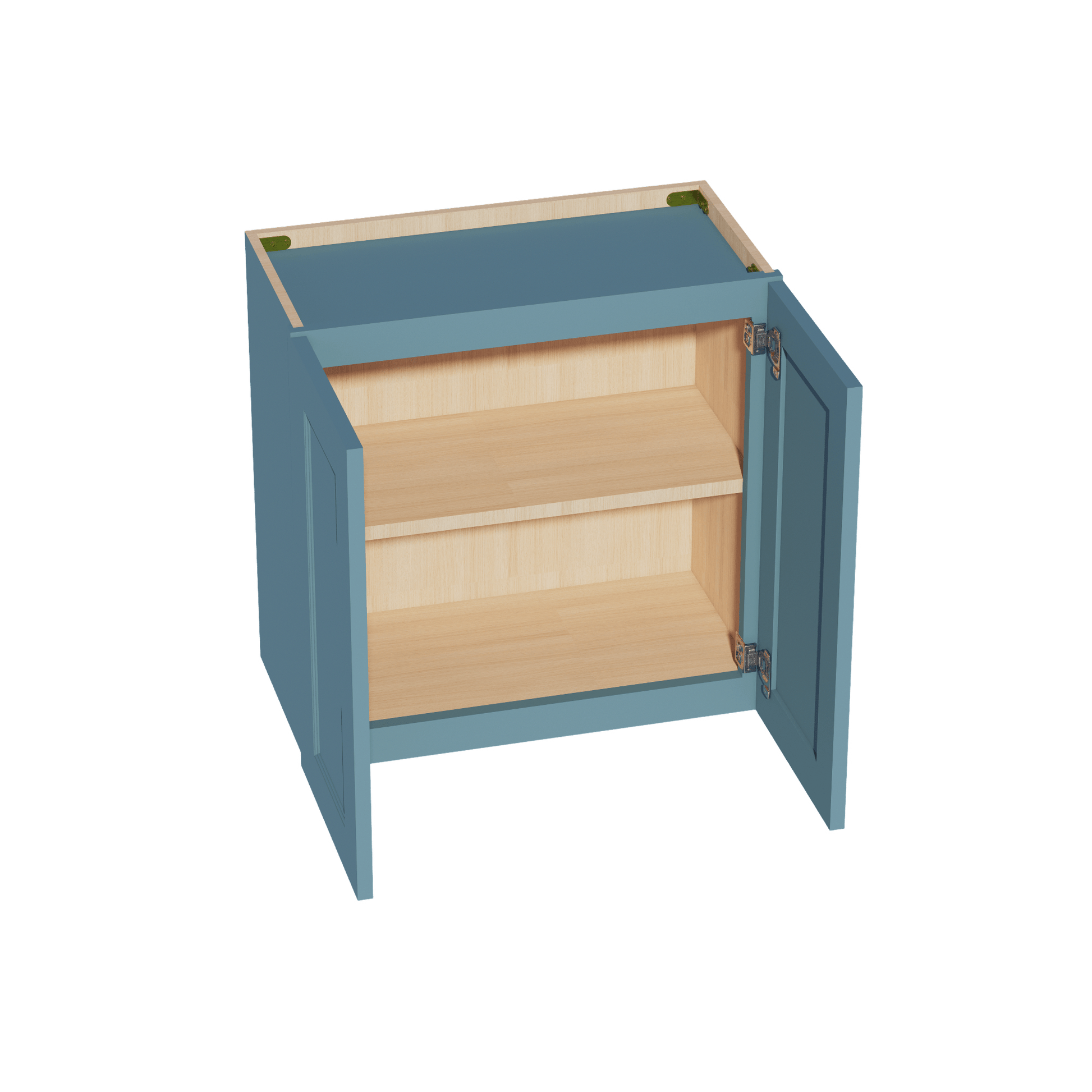 TG - W2424: Soft Green Shaker 24"W x 24"H 2 Doors Standard Wall Bridge Cabinet - NextCabinets