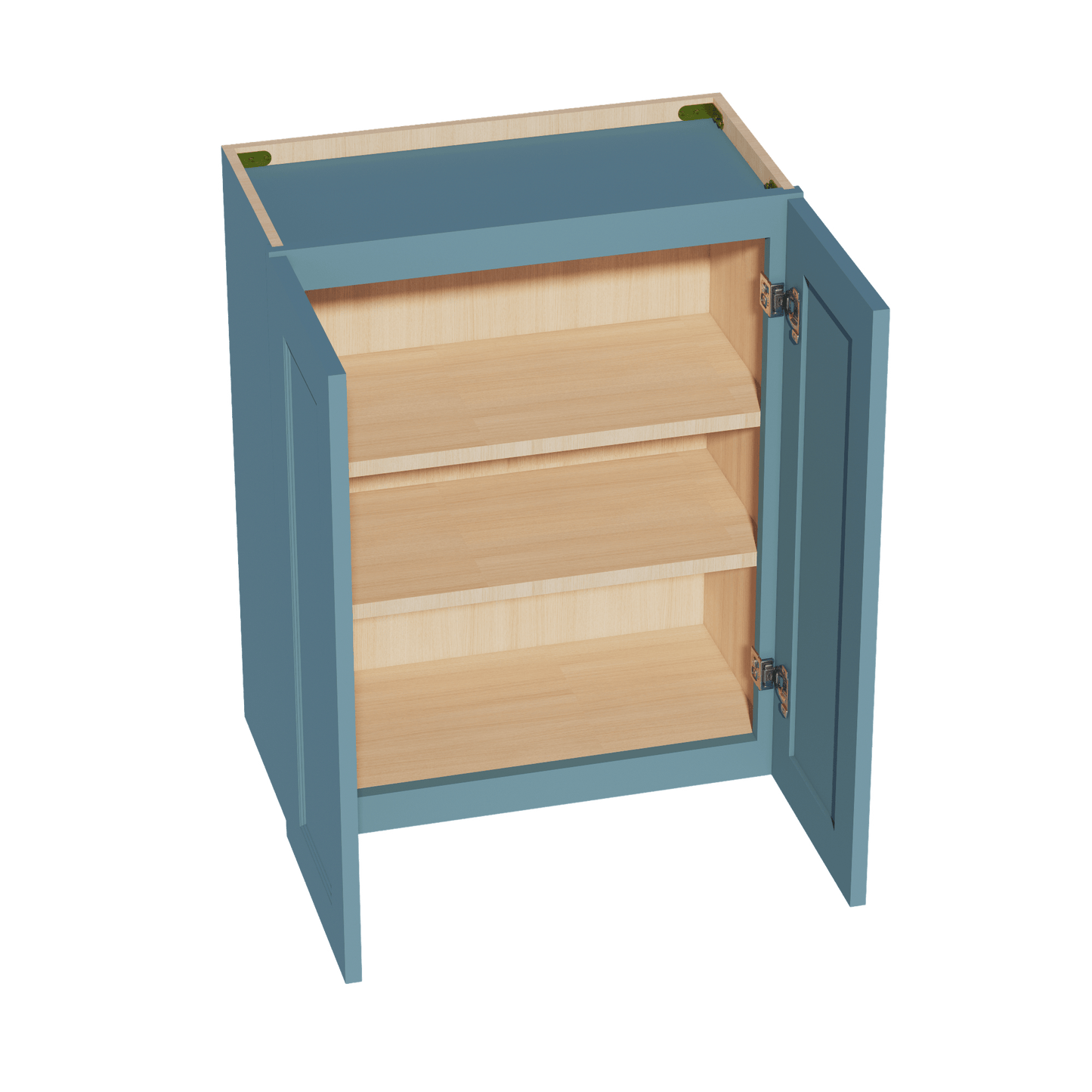 TG - W2430: Soft Green Shaker 24"W x 30"H 2 Doors & 2 Shelves Standard Wall Cabinet - NextCabinets