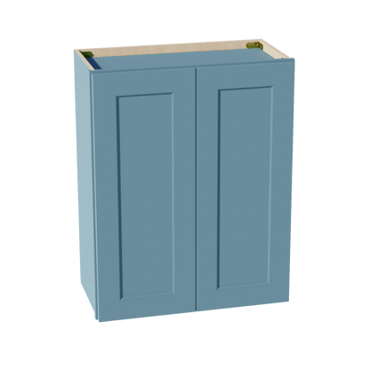 TG - W2430: Soft Green Shaker 24"W x 30"H 2 Doors & 2 Shelves Standard Wall Cabinet - NextCabinets
