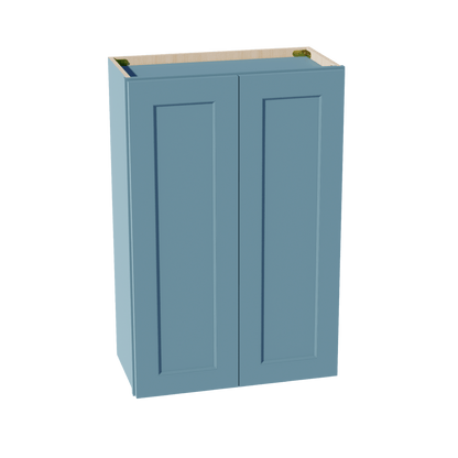 TG - W2436: Soft Green Shaker 24"W x 36"H 2 Doors & 2 Shelves Standard Wall Cabinet - NextCabinets