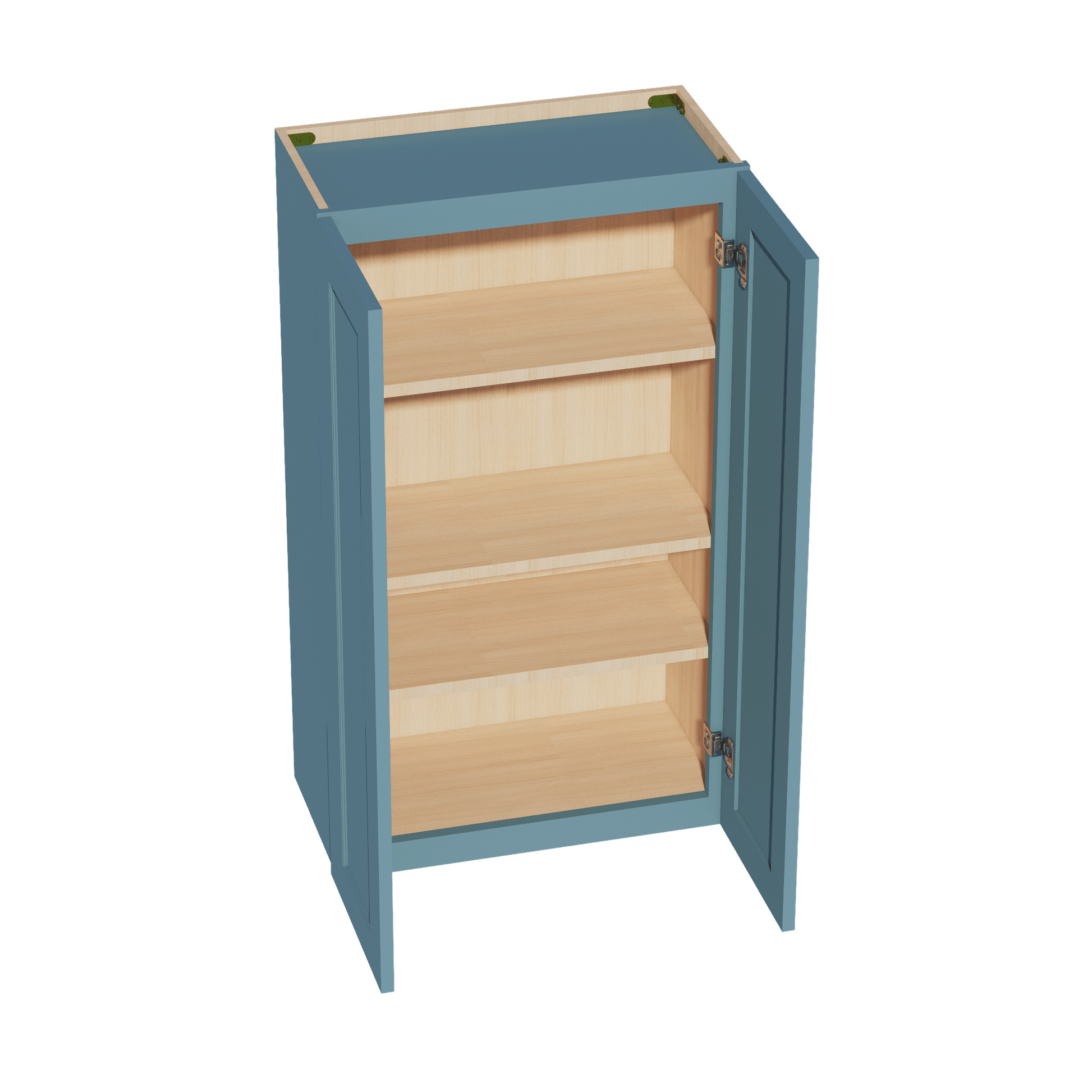 TG - W2442: Soft Green Shaker 24"W x 42"H 2 Doors & 3 Shelves Standard Wall Cabinet - NextCabinets