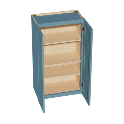 TG - W2442: Soft Green Shaker 24"W x 42"H 2 Doors & 3 Shelves Standard Wall Cabinet - NextCabinets
