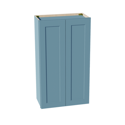 TG - W2442: Soft Green Shaker 24"W x 42"H 2 Doors & 3 Shelves Standard Wall Cabinet - NextCabinets