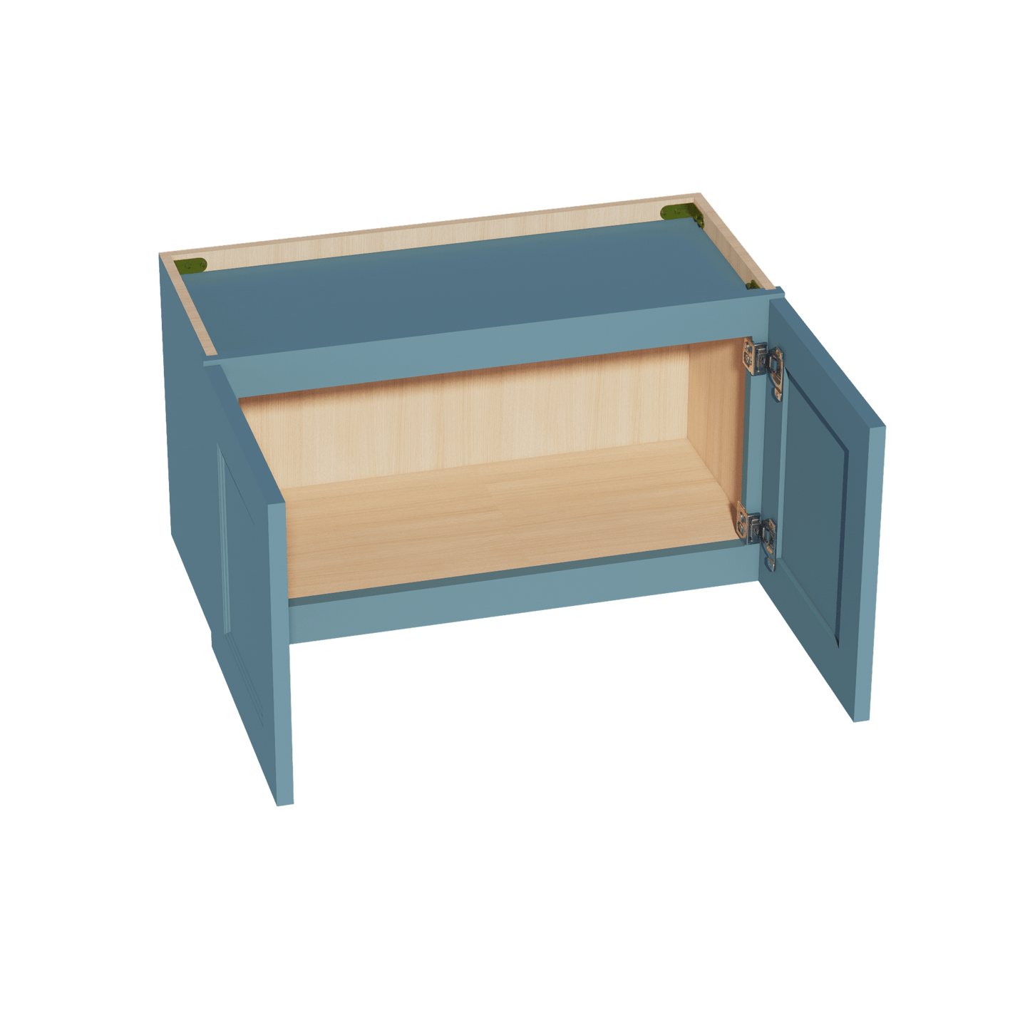 TG - W2715: Soft Green Shaker 27"W x 15"H 2 Doors Standard Wall Bridge Cabinet - NextCabinets