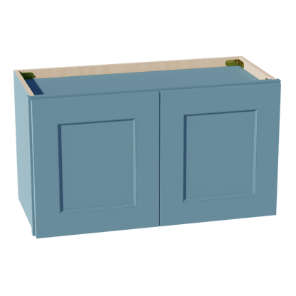 TG - W2715: Soft Green Shaker 27"W x 15"H 2 Doors Standard Wall Bridge Cabinet - NextCabinets