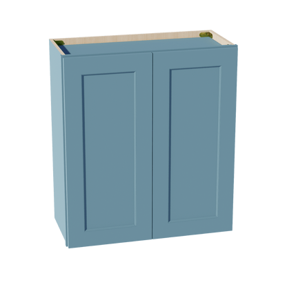 TG - W2730: Soft Green Shaker 27"W x 30"H 2 Doors & 2 Shelves Standard Wall Cabinet - NextCabinets