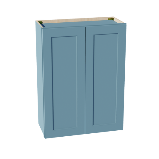 TG - W2736: Soft Green Shaker 27"W x 36"H 2 Doors & 2 Shelves Standard Wall Cabinet - NextCabinets