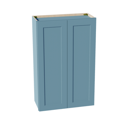 TG - W2742: Soft Green Shaker 27"W x 42"H 2 Doors & 3 Shelves Standard Wall Cabinet - NextCabinets