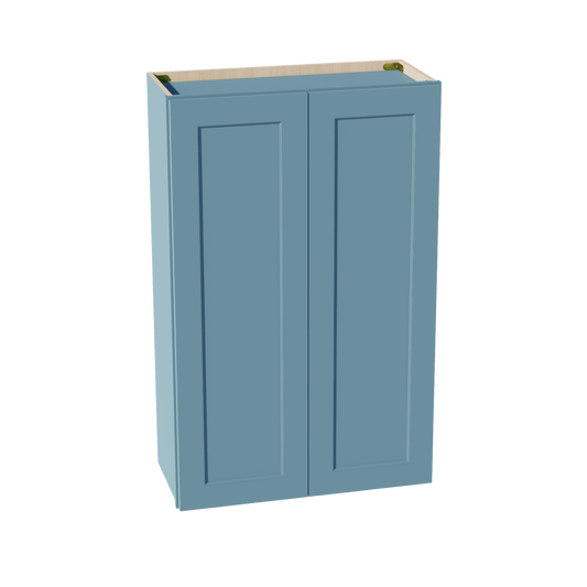 TG - W2742: Soft Green Shaker 27"W x 42"H 2 Doors & 3 Shelves Standard Wall Cabinet - NextCabinets