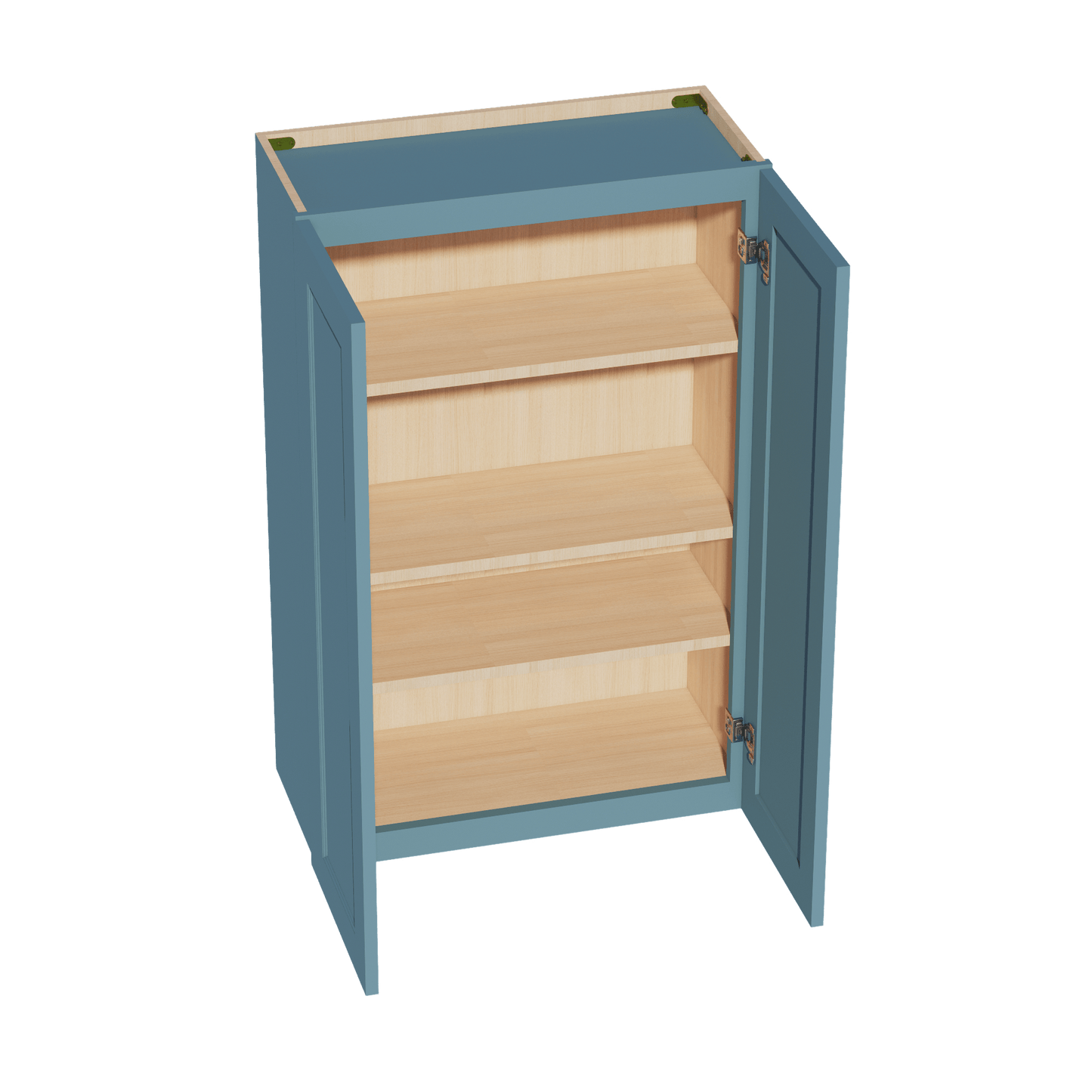 TG - W2742: Soft Green Shaker 27"W x 42"H 2 Doors & 3 Shelves Standard Wall Cabinet - NextCabinets