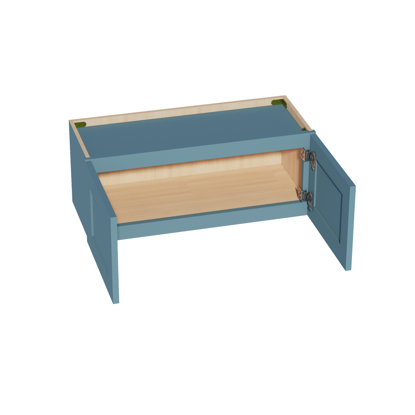 TG - W3012: Soft Green Shaker 30"W x 12"H 2 Doors Standard Wall Bridge Cabinet - NextCabinets