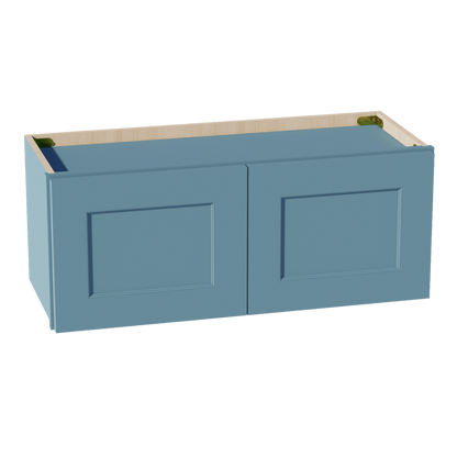 TG - W3012: Soft Green Shaker 30"W x 12"H 2 Doors Standard Wall Bridge Cabinet - NextCabinets