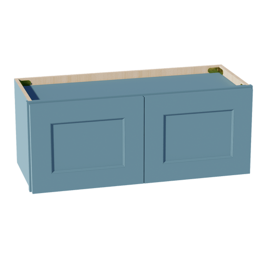 TG - W3012: Soft Green Shaker 30"W x 12"H 2 Doors Standard Wall Bridge Cabinet - NextCabinets