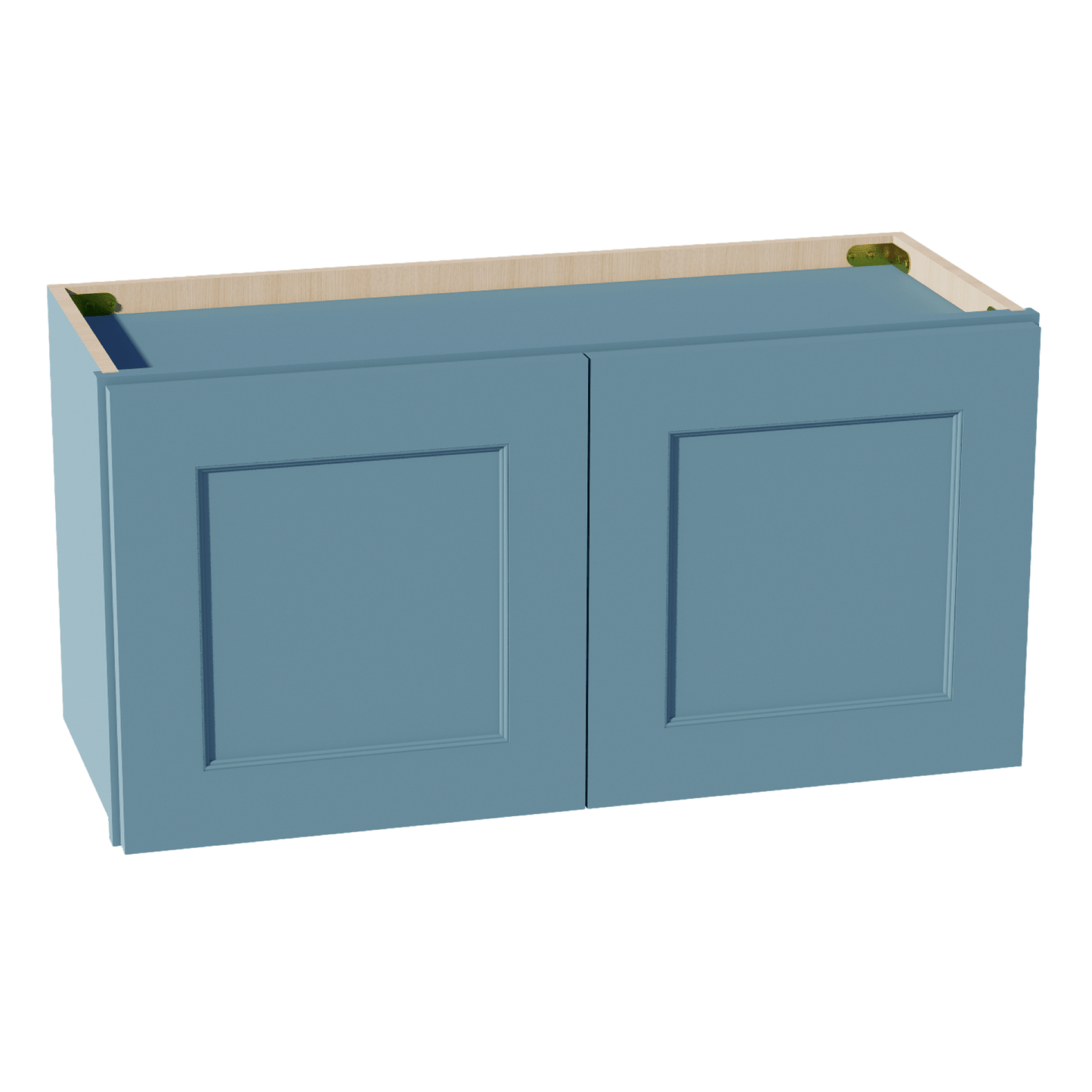 TG - W3015: Soft Green Shaker 30"W x 15"H 2 Doors Standard Wall Bridge Cabinet - NextCabinets