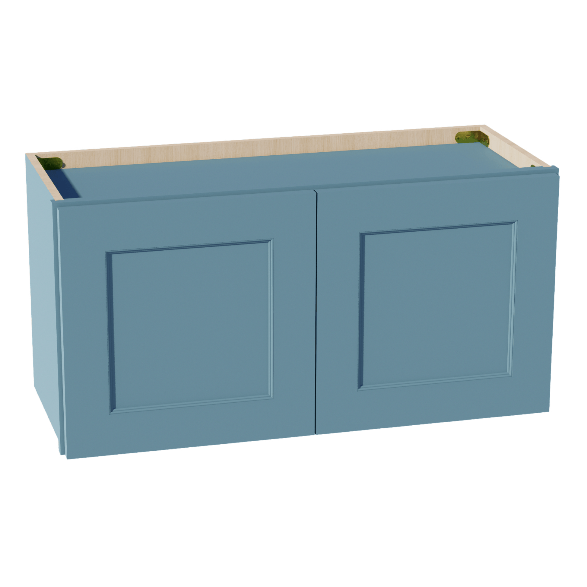 TG - W3015: Soft Green Shaker 30"W x 15"H 2 Doors Standard Wall Bridge Cabinet - NextCabinets