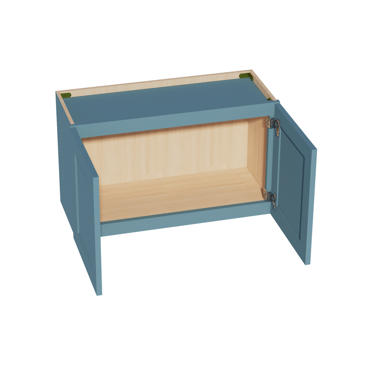 TG - W3018: Soft Green Shaker 30"W x 18"H 2 Doors Standard Wall Bridge Cabinet - NextCabinets