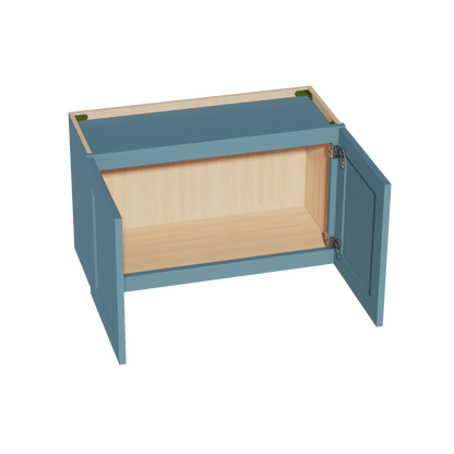 TG - W3018: Soft Green Shaker 30"W x 18"H 2 Doors Standard Wall Bridge Cabinet - NextCabinets