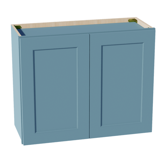 TG - W3024: Soft Green Shaker 30"W x 24"H 2 Doors Standard Wall Bridge Cabinet - NextCabinets